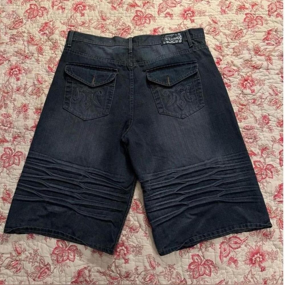 Jnco Men's Black and Navy Shorts